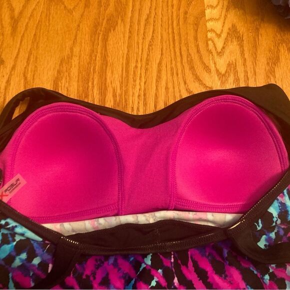 ZeroXPosur Pink and Blue Patterned Tankini - Picture 5 of 8